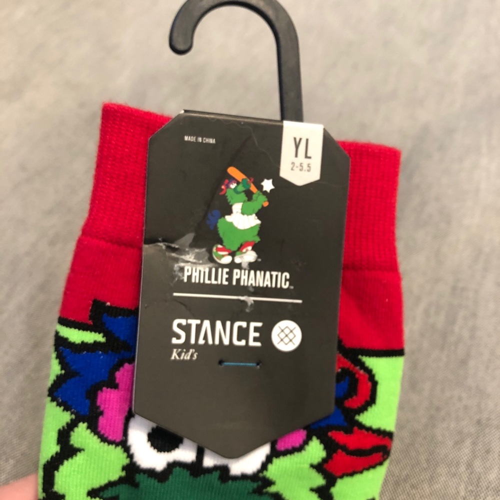 Stance Phillies Phanatics Crew Socks Youth Kids L - Picture 10 of 11